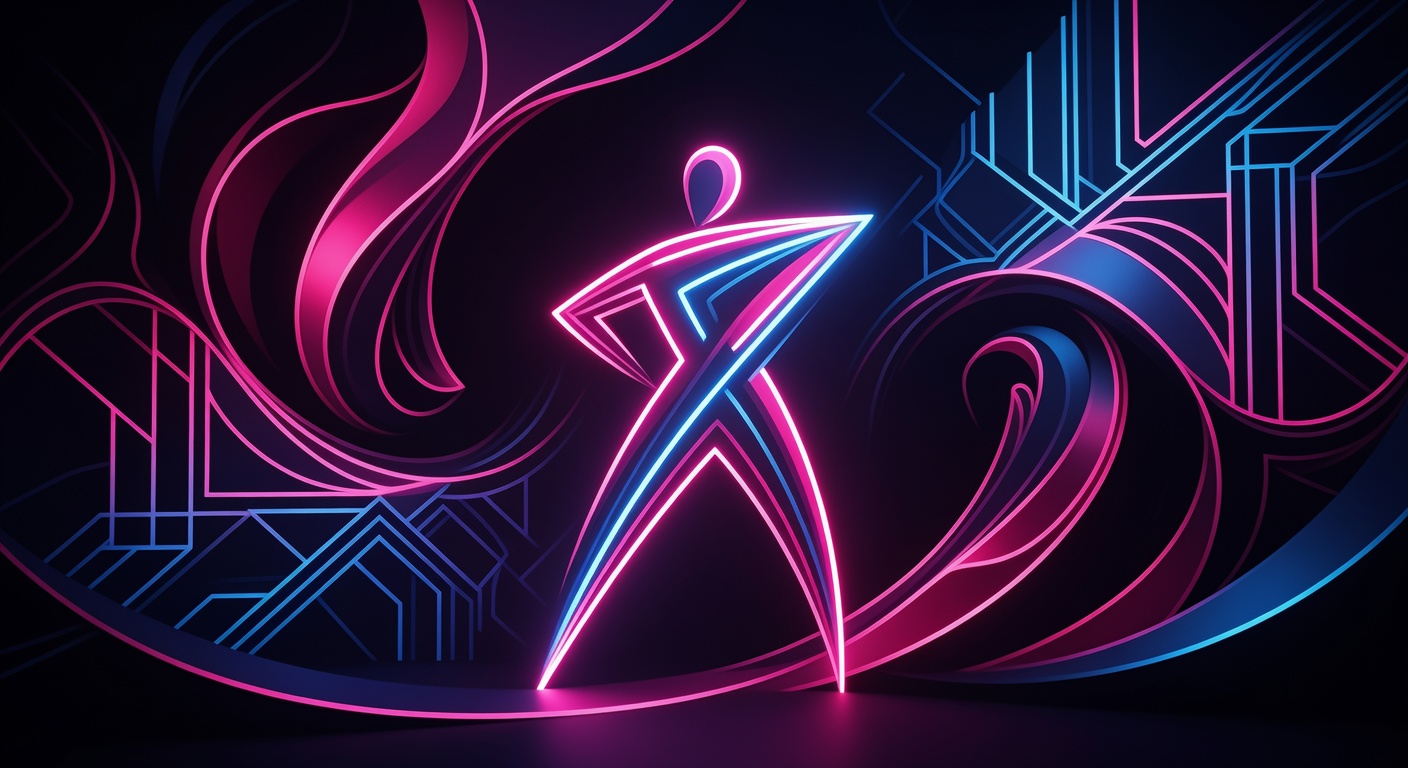 Premium abstract social casino neon background with refined pink and blue glow